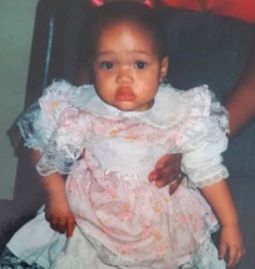 Thando Thabethe when she was a toddler.