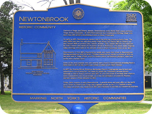 Centred at Yonge Street and Drewry Avenue, Newtonbrook forms North York's most northern Yonge Street community. By 1870 Newtonbrook was considered a thriving village with more than 200 settlers...