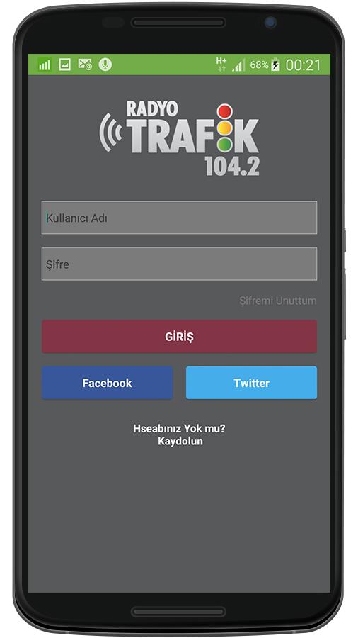 Android application Radyo Trafik screenshort