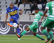 Lebogang Manyama of Cape Town City FC during the 2016 Telkom Knockout, Last 16 match between Cape Town City FC and Bloemfontein Celtic at Cape Town Stadium on October 19, 2016 in Cape Town, South Africa.