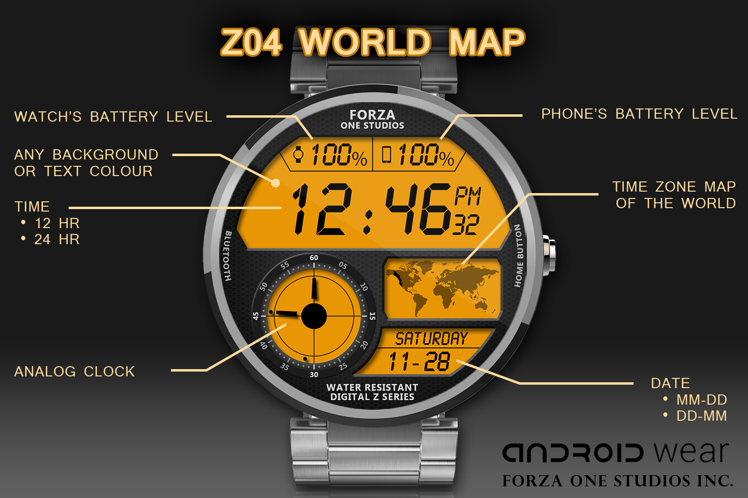 Android application Watch Face Z04 Android Wear screenshort