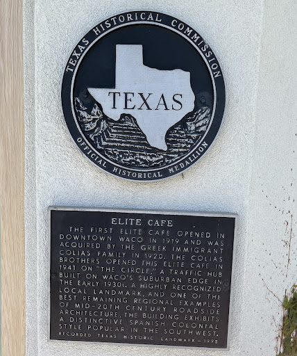 THE FIRST ELITE CAFE OPENED IN DOWNTOWN WACO IN 1919 AND WAS ACQUIRED BY THE GREEK IMMIGRANT COLIAS FAMILY IN 1920. THE COLIAS BROTHERS OPENED THIS ELITE CAFE IN 1941 ON "THE CIRCLE,” A...