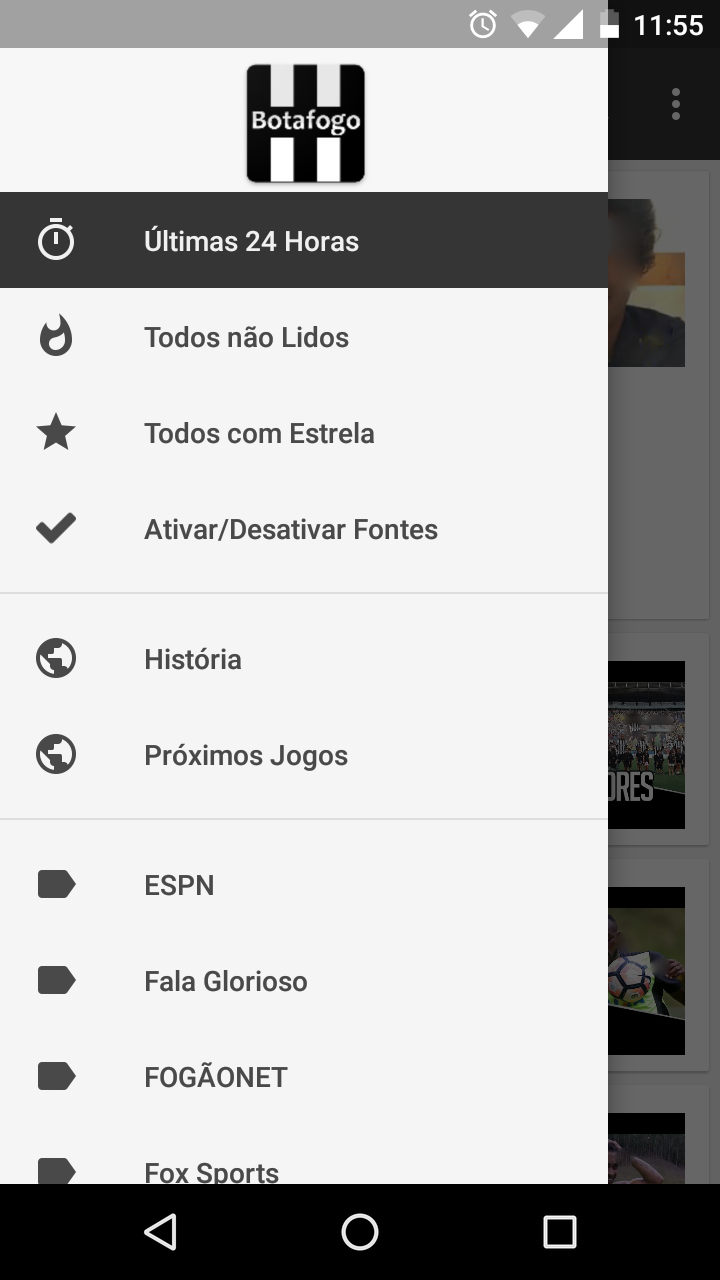 Android application Notícias do Botafogo screenshort