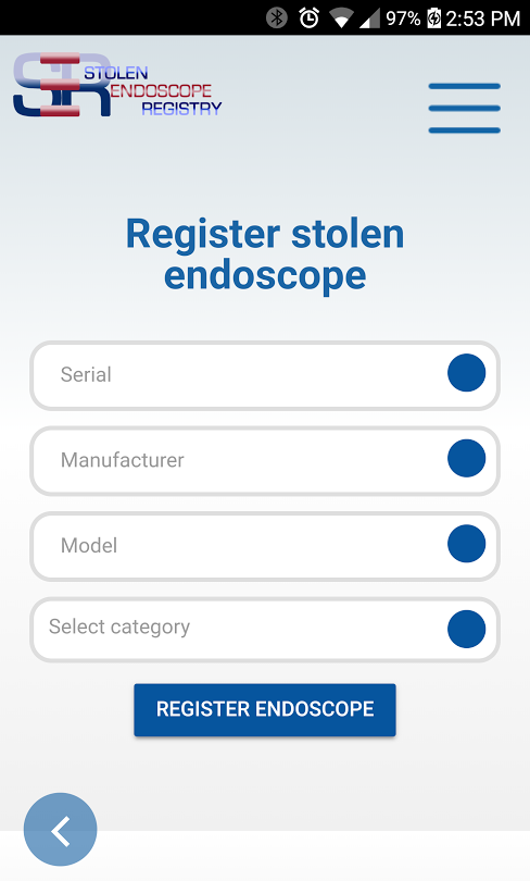 Stolen Endoscope Registry — приложение на Android