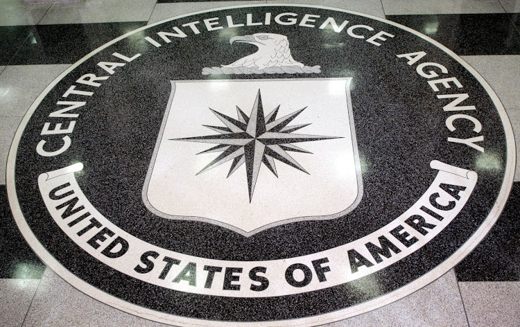 The logo of the US Central Intelligence Agency is shown in the lobby of the CIA headquarters in Langley, Virginia.