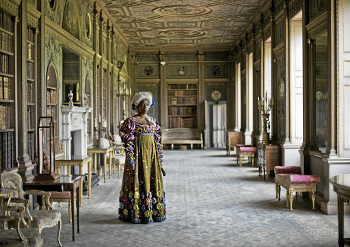 A still from Yinka Shonibare's performance piece 'Addio del Passato' is on show at the museum.