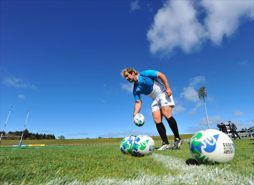 Jannie du Plessis during the Springbok training session at Owen Delany Park on September 27, 2011 in Taupo, New Zealand