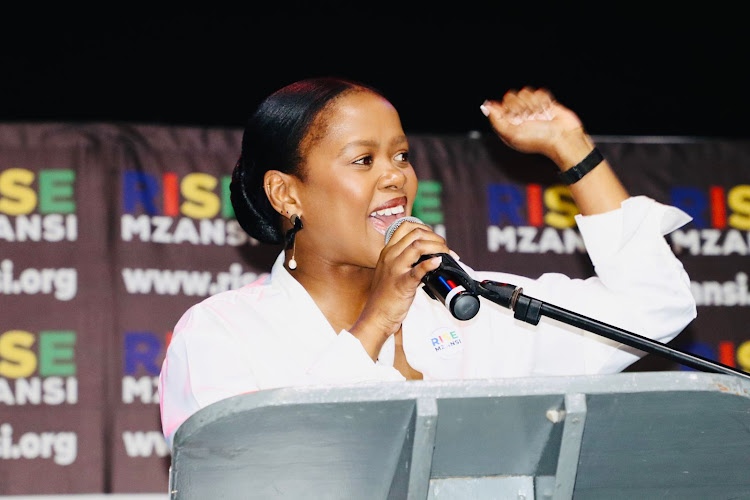 KwaZulu-Natal's Rise Mzansi premier candidate Nonkululeko Hlongwane-Mhlongo presents the ‘Phakama KZN Plan’.