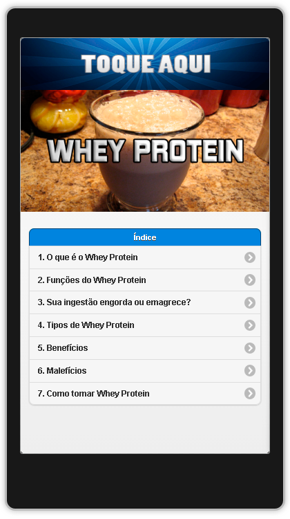 Android application Whey Protein Suplemento screenshort