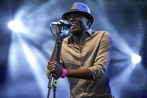 Aliou Touré of Songhoy Blues at the Somerset House Summer Series in London Picture.