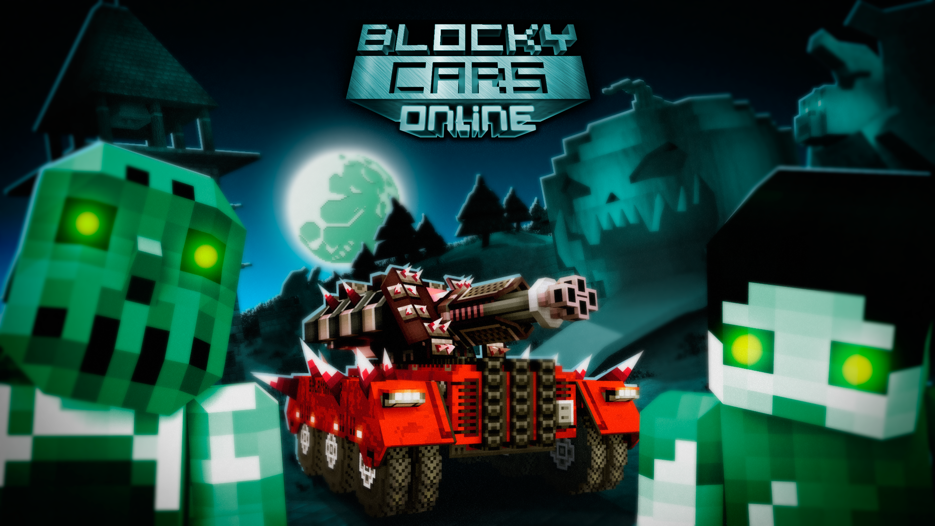 Android application Blocky Cars tank games, online screenshort