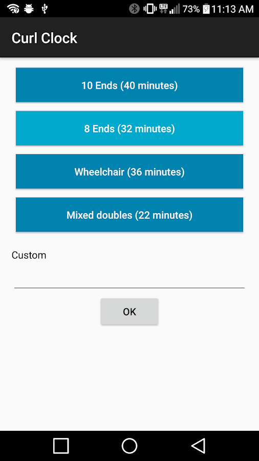 Curl Clock — приложение на Android