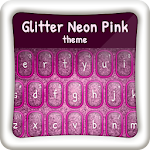 Glitter Neon Pink Theme Apk