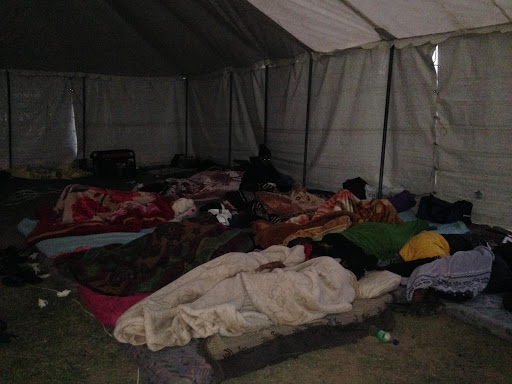 An image of learners camping outside the ECDOE in Zwelitsha last night. More to follow. We held a night vigil last night in the name of Michael Komape, at which learners read out letters they had addressed to the Minister and MEC about the school infr crisis and the urgency of the release of the provincial implementation plans. Picture: SUPPLIED