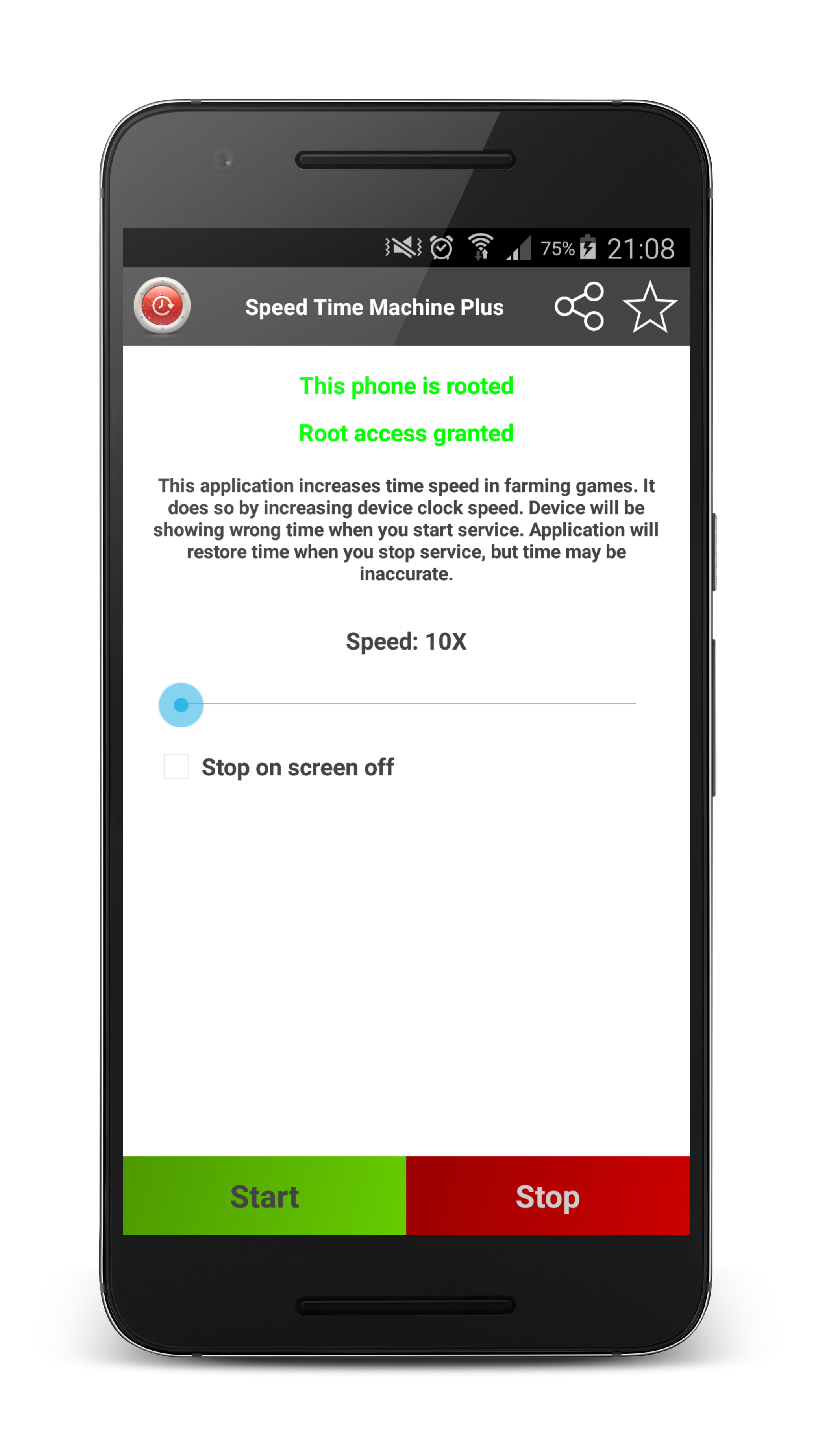 Android application Speed Time Machine ★ Root screenshort