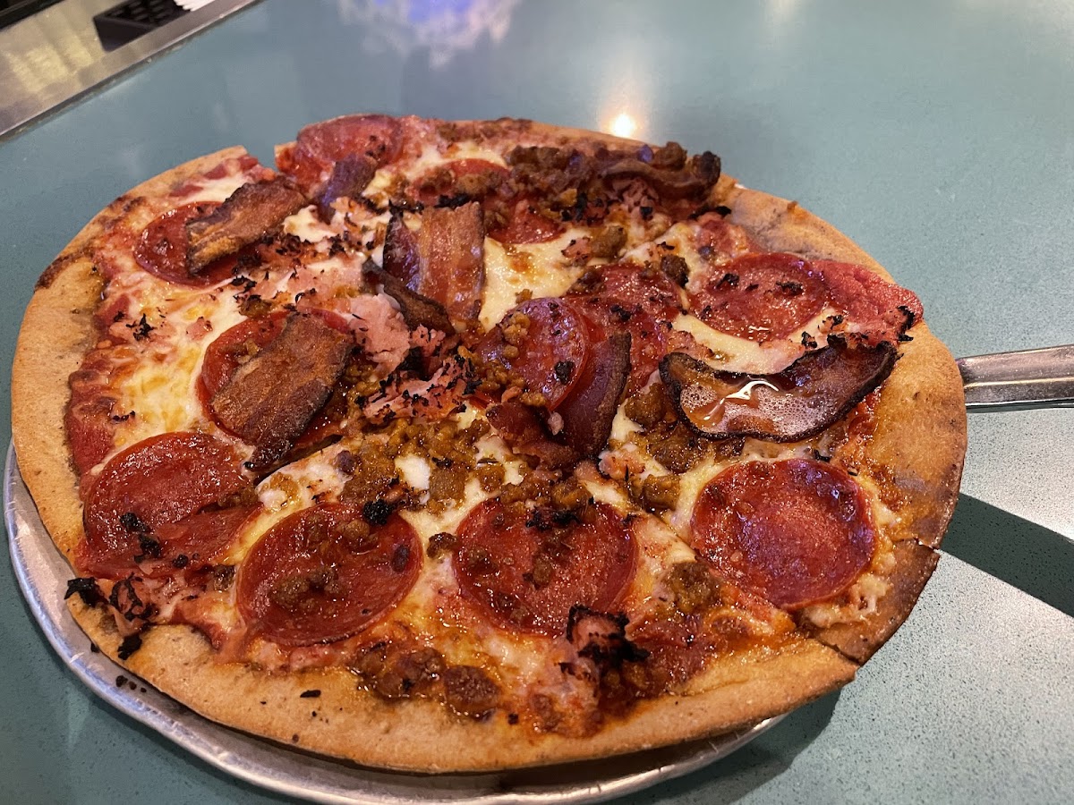 GF "Meaty Pizza" less the beef toppings
