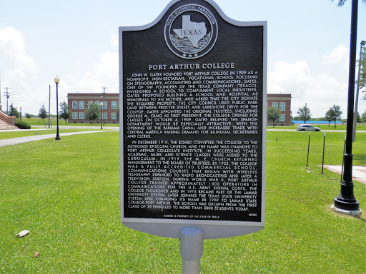 John W. Gates founded Port Arthur College in 1909 as a nonprofit, non-sectarian, vocational school focusing on stenography, accounting and communications. Gates, one of the founders of the Texas...