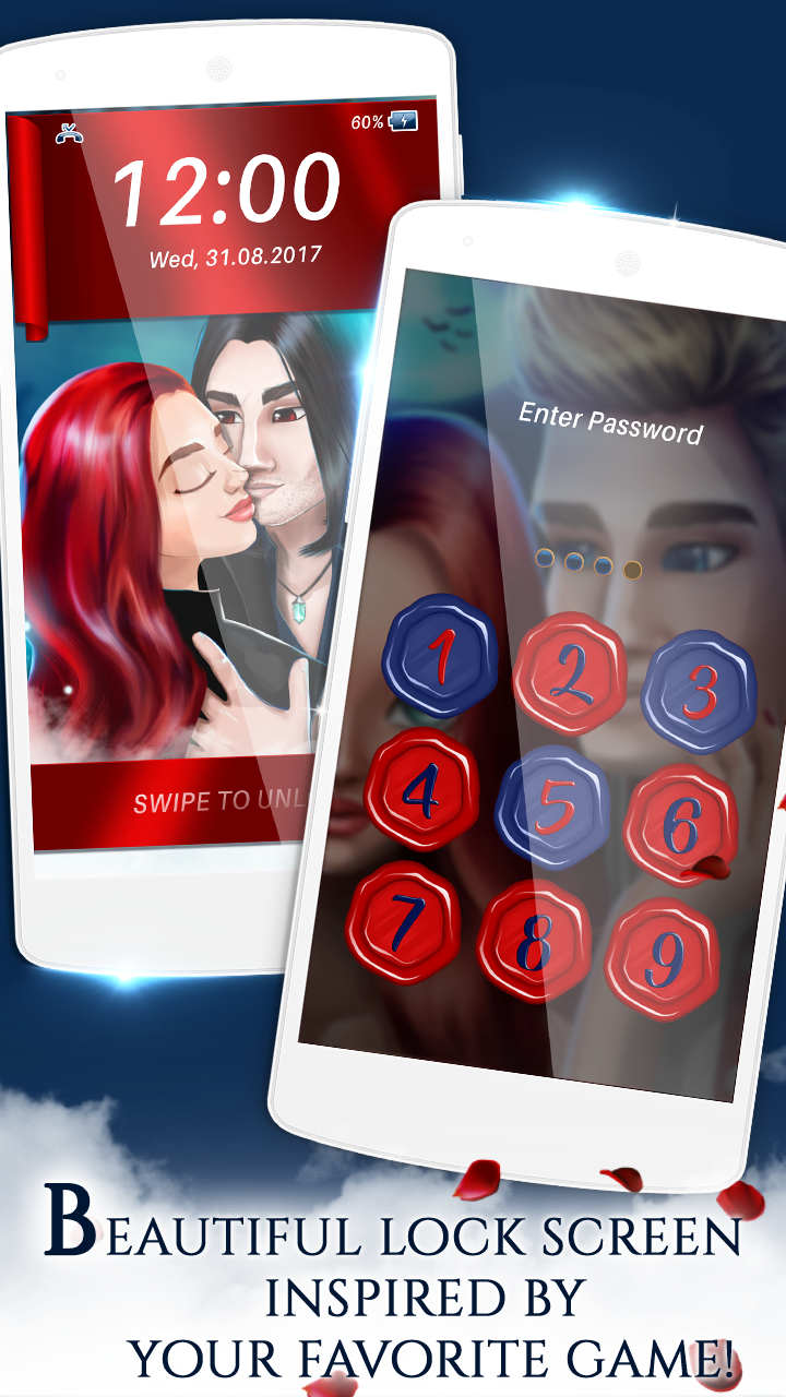 Android application Vampire Love Story Lock Screen App screenshort