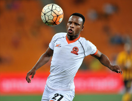 Thobani Mncwango of Polokwane City during the Absa Premiership match between Kaizer Chiefs and Polokwane City at the FNB Stadium in Johannesburg, South Africa on February 23, 2016 Â©Samuel Shivambu/BackpagePix