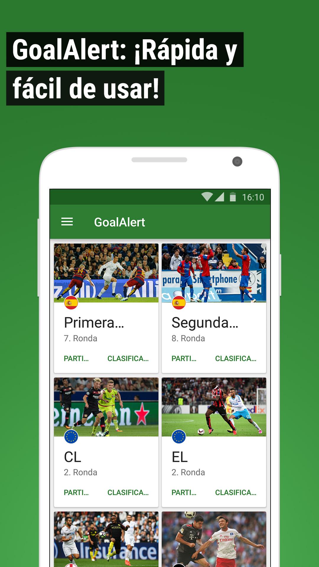 Android application GoalAlert - Football Scores screenshort