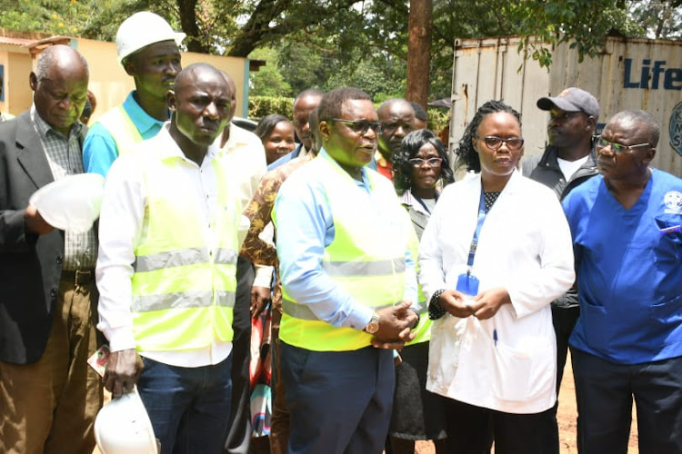 Bungoma Governor Kenneth Lusaka during an inspection at the Bumula Subcounty Hospital on Thursday, September 1.