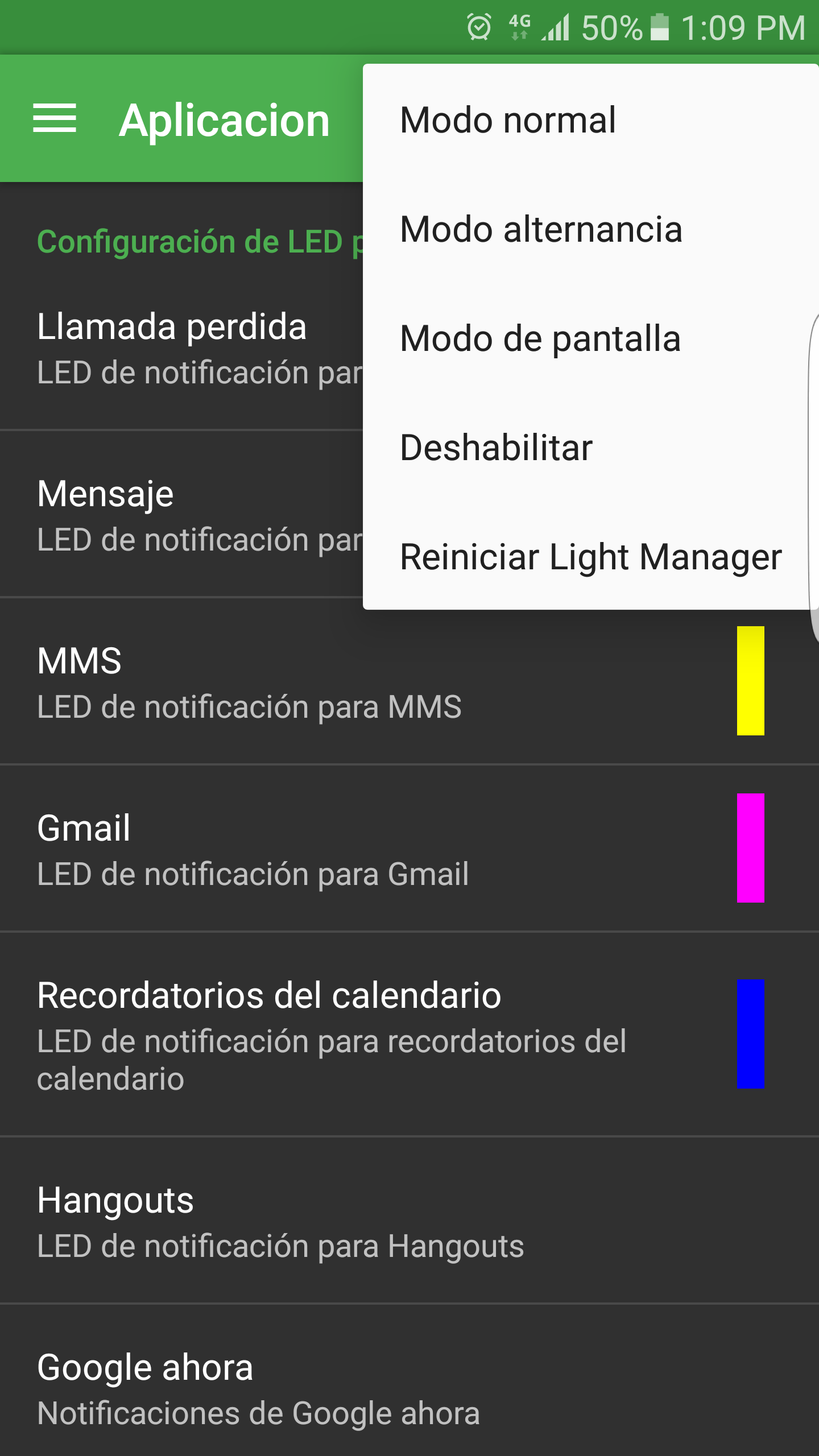 Android application Light Manager - LED Settings screenshort