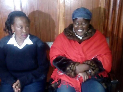 Bishop Margaret Wanjiru when she appeared in court over chaos at Jubilee primaries, April 27, 2017. /COLLINS KWEYU