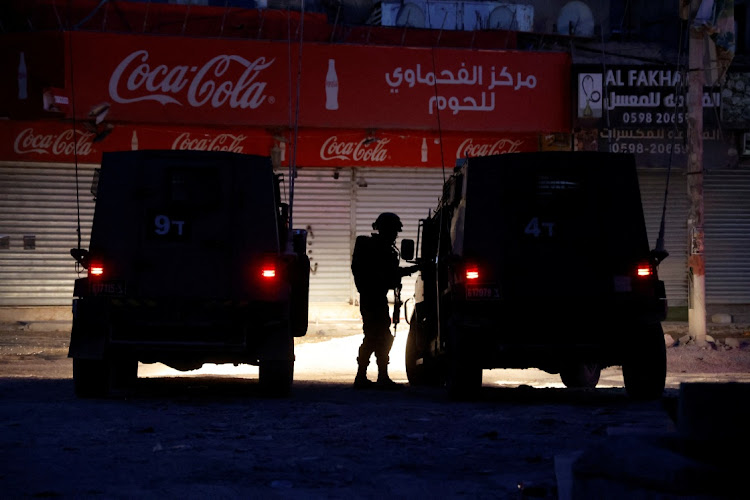 An Israeli soldier in Nour Shams camp in Tulkarm, the West Bank, April 20 2024. Picture: REUTERS/Raneen Sawafta