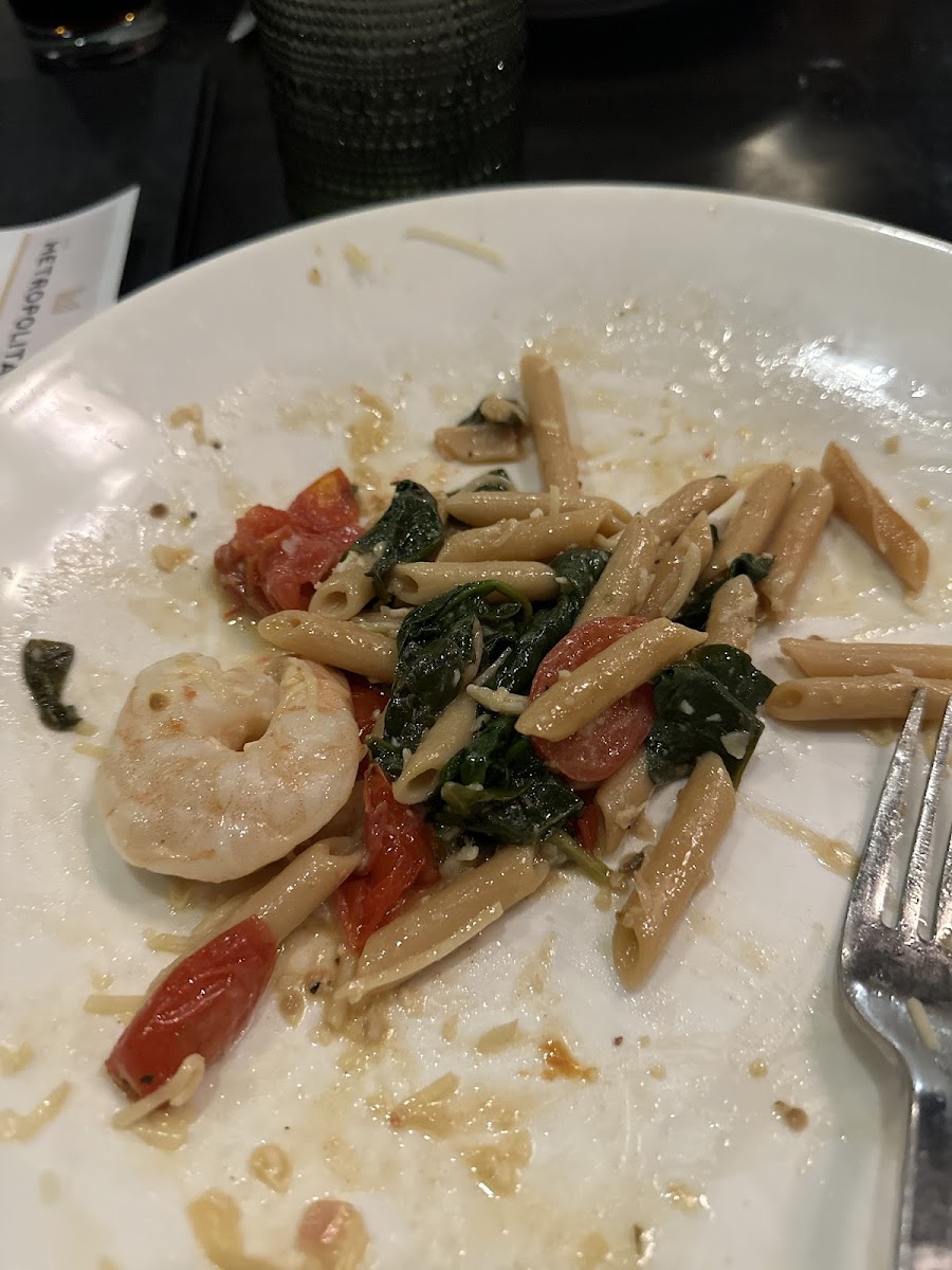 Severe ciliac, had gluten free lemon shrimp pasta. So good and no reaction.