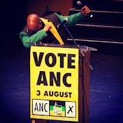 President Jacob Zuma demonstrating the party’s new election meme