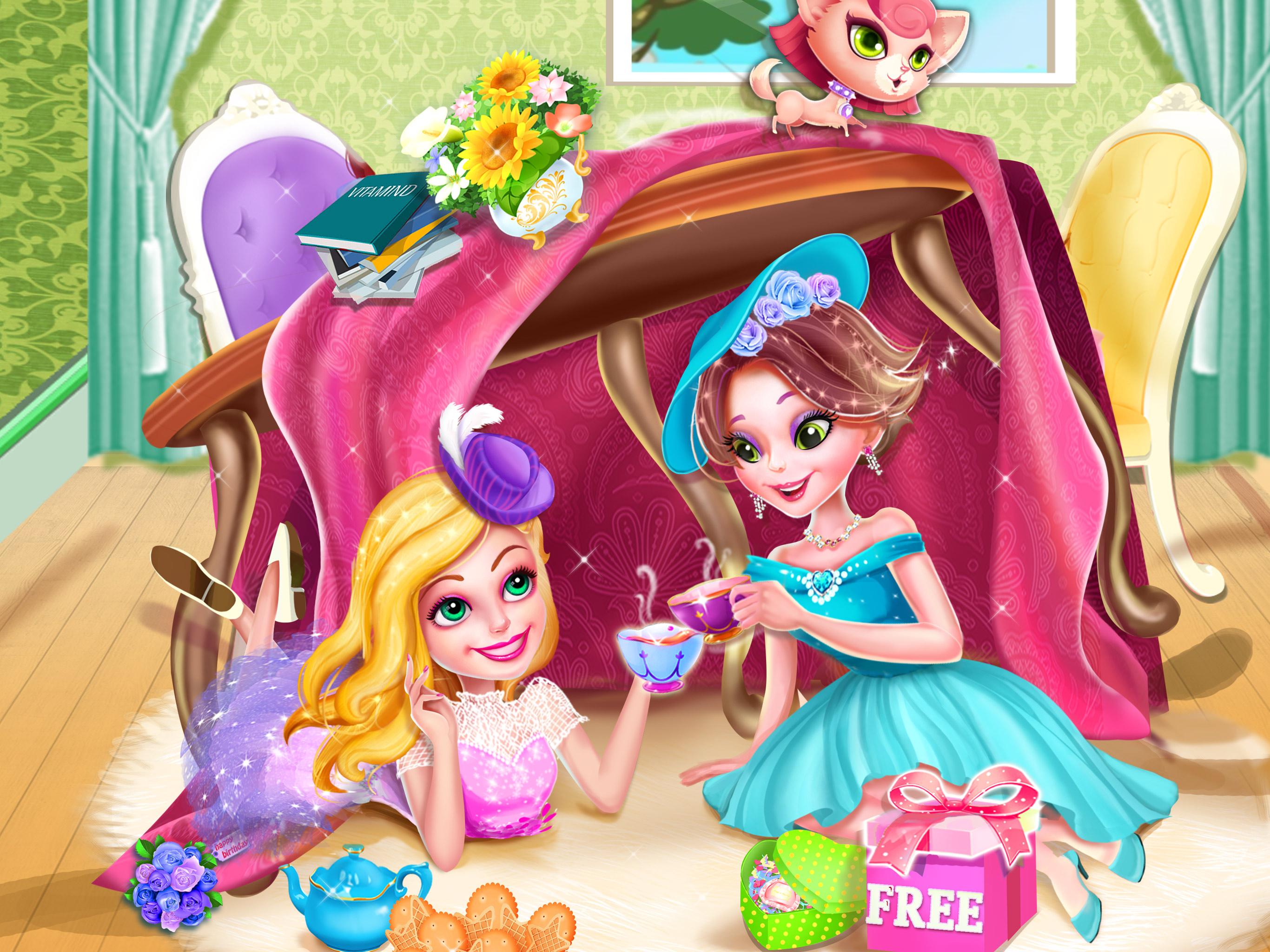Android application BFF Dressup Makeup Tea Party screenshort