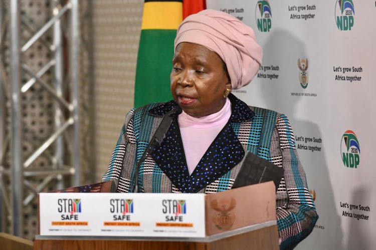 Co-operative governance & traditional affairs minister Nkosazana Dlamini-Zuma