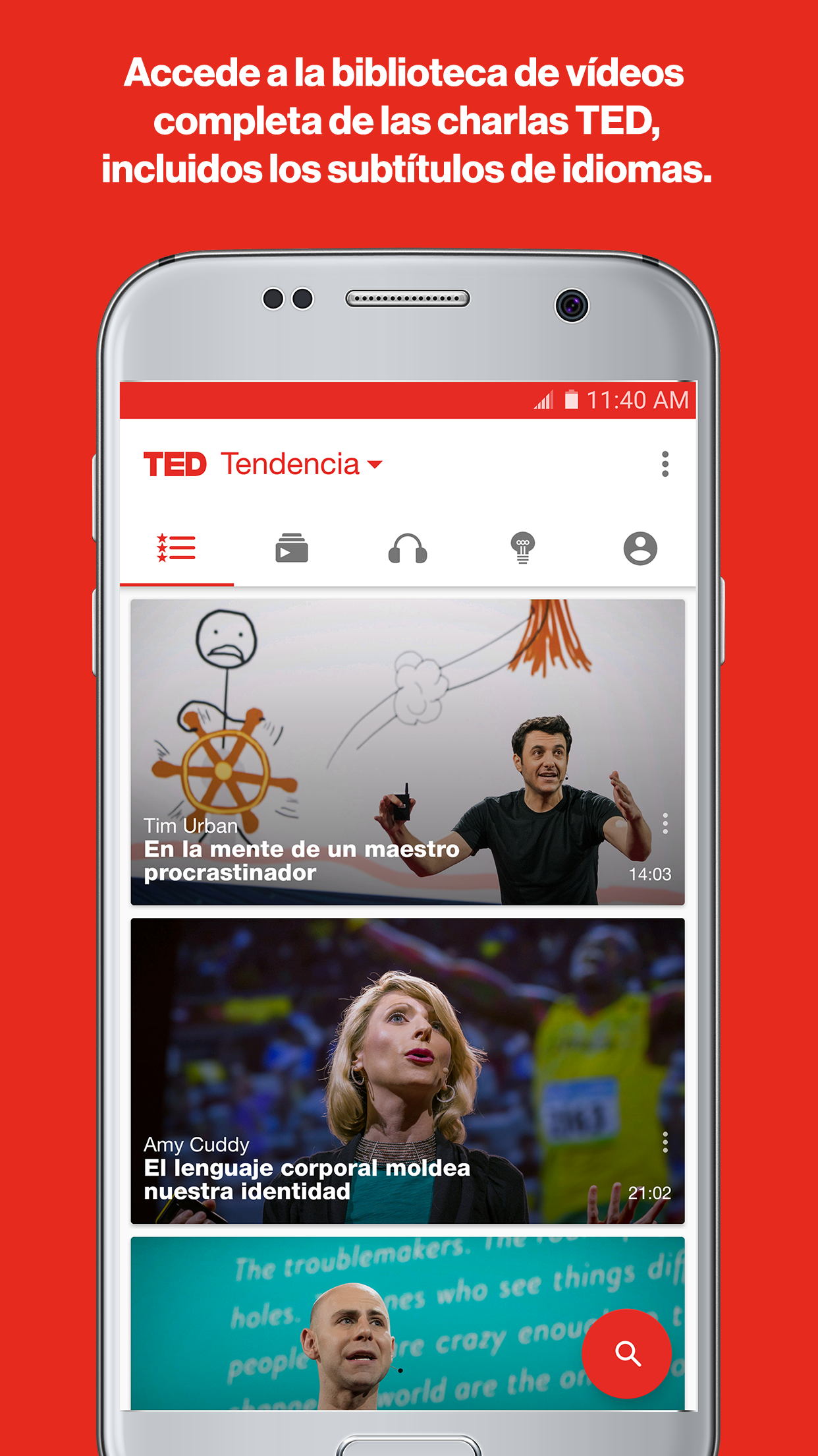 Android application TED screenshort