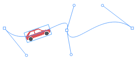 example motion path with control handles