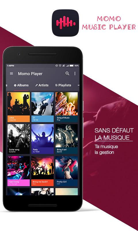 Android application Momo Music Player screenshort