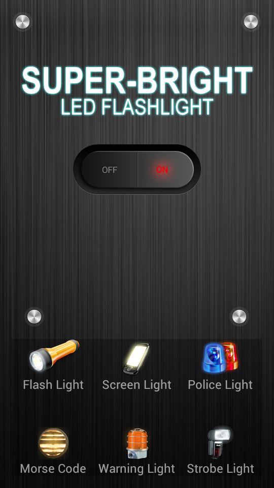 Android application Super-Bright Flashlight screenshort
