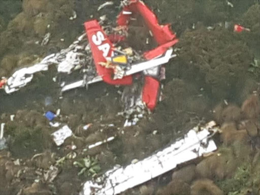 Strewn parts of the FlySax plane which went missing as spotted on Thursday, June 7, 2018. /COURTESY