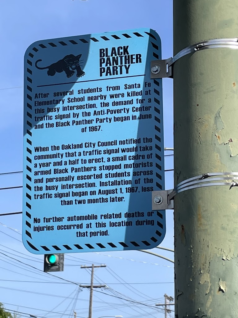 BLACK PANTHER PARTY After several students from Santa Fe Elementary School nearby were killed at this busy intersection, the demand for a traffic signal by the Anti-Poverty Center and the Black ...