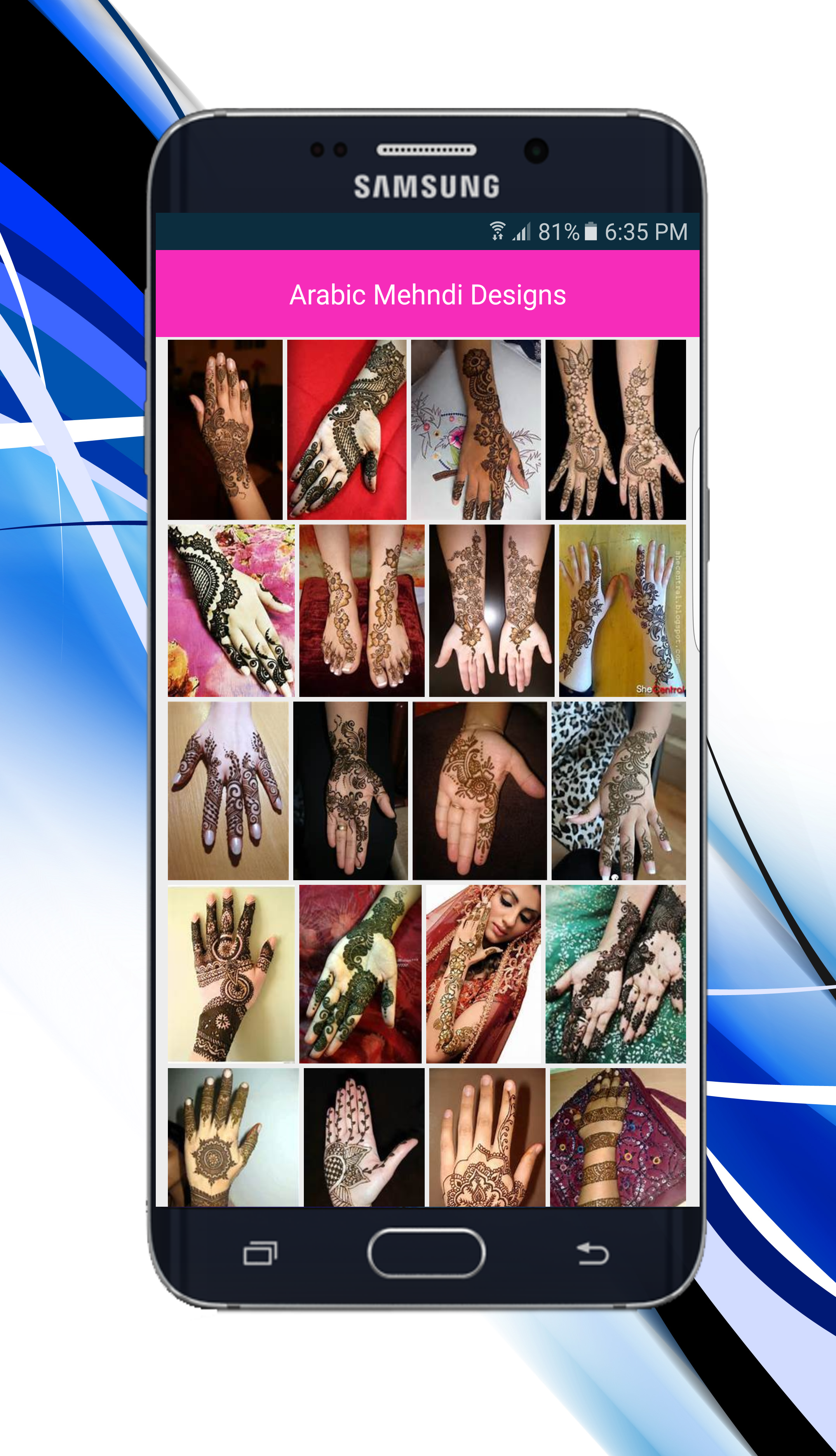 Android application 1000+ Arabic Mehndi Designs 16 screenshort