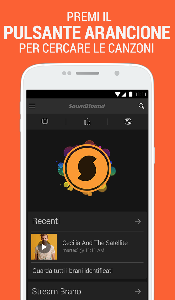Android application SoundHound ∞ - Music Discovery & Hands-Free Player screenshort