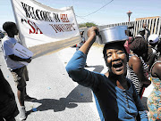 EQUAL TREATMENT: The Social Justice Coalition and residents march in Khayelitsha to demand that Sinoxolo Mafevuka's killing be given the same attention as that of Franziksa Blöchliger