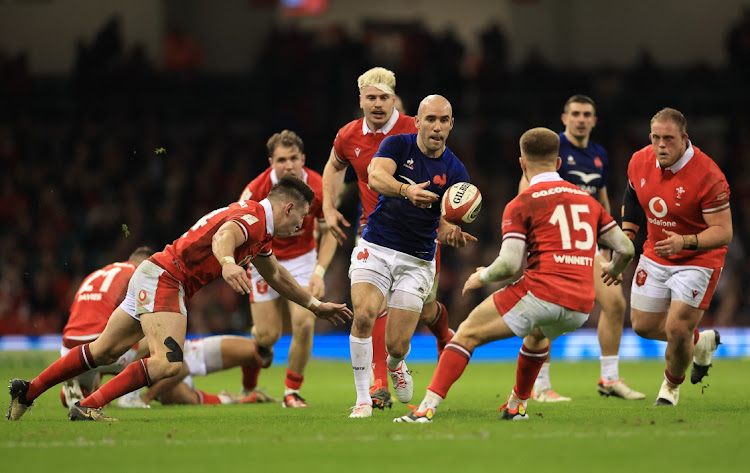 France's Maxime Lucu in action in their Six Nations Championship match against Wales at Principality Stadium in Cardiff on Sunday.