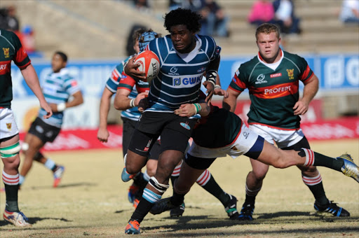 Hilton Lobberts of GWK Griquas during the 2014 Absa Currie Cup Qualifier match between GWK Griquas and Leopards at GWK Park on June 21, 2014 in Kimberley, South Africa.