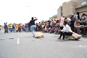 Protesting Unisa students were fired on by police when they blocked Stalwart Simelane Street in Durban during a protest about funding and registration issues. This photo is of a previous protest by students.File photo.
