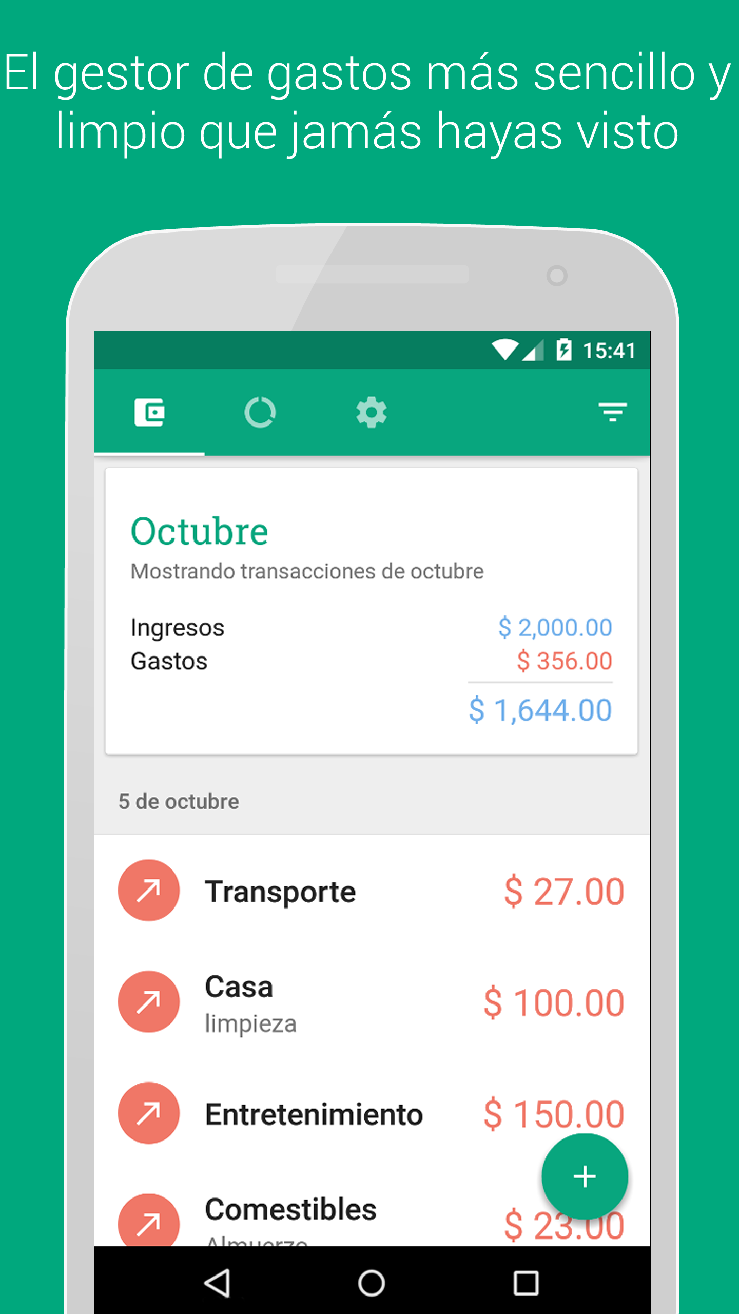 Android application Grana - Daily Expenses screenshort