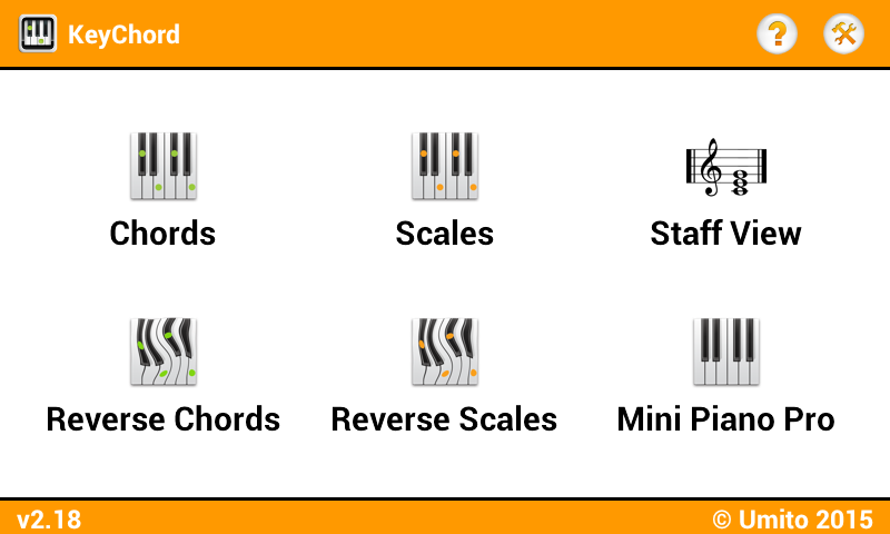 Android application KeyChord - Piano Chords/Scales screenshort
