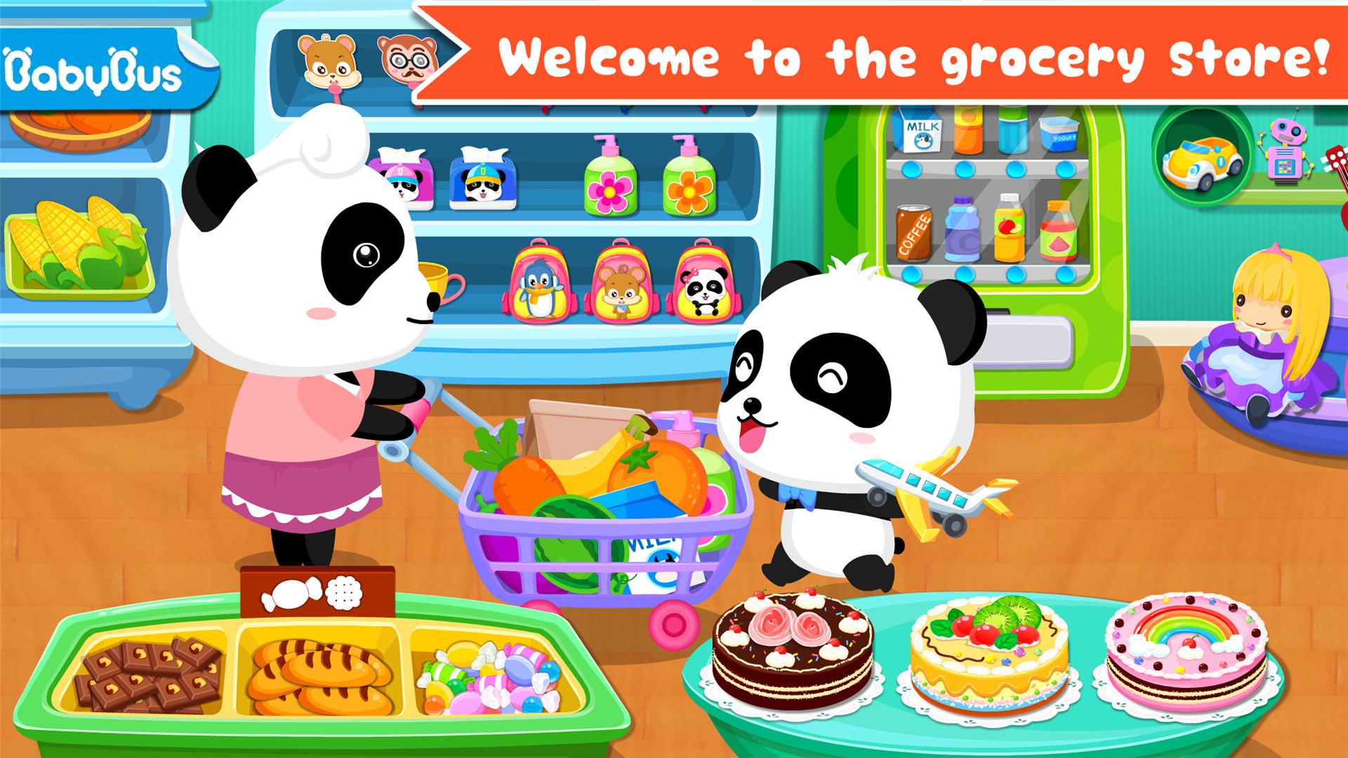 Android application Baby Panda's Supermarket screenshort