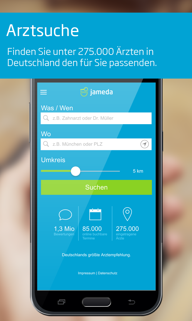 Android application Arztsuche jameda screenshort