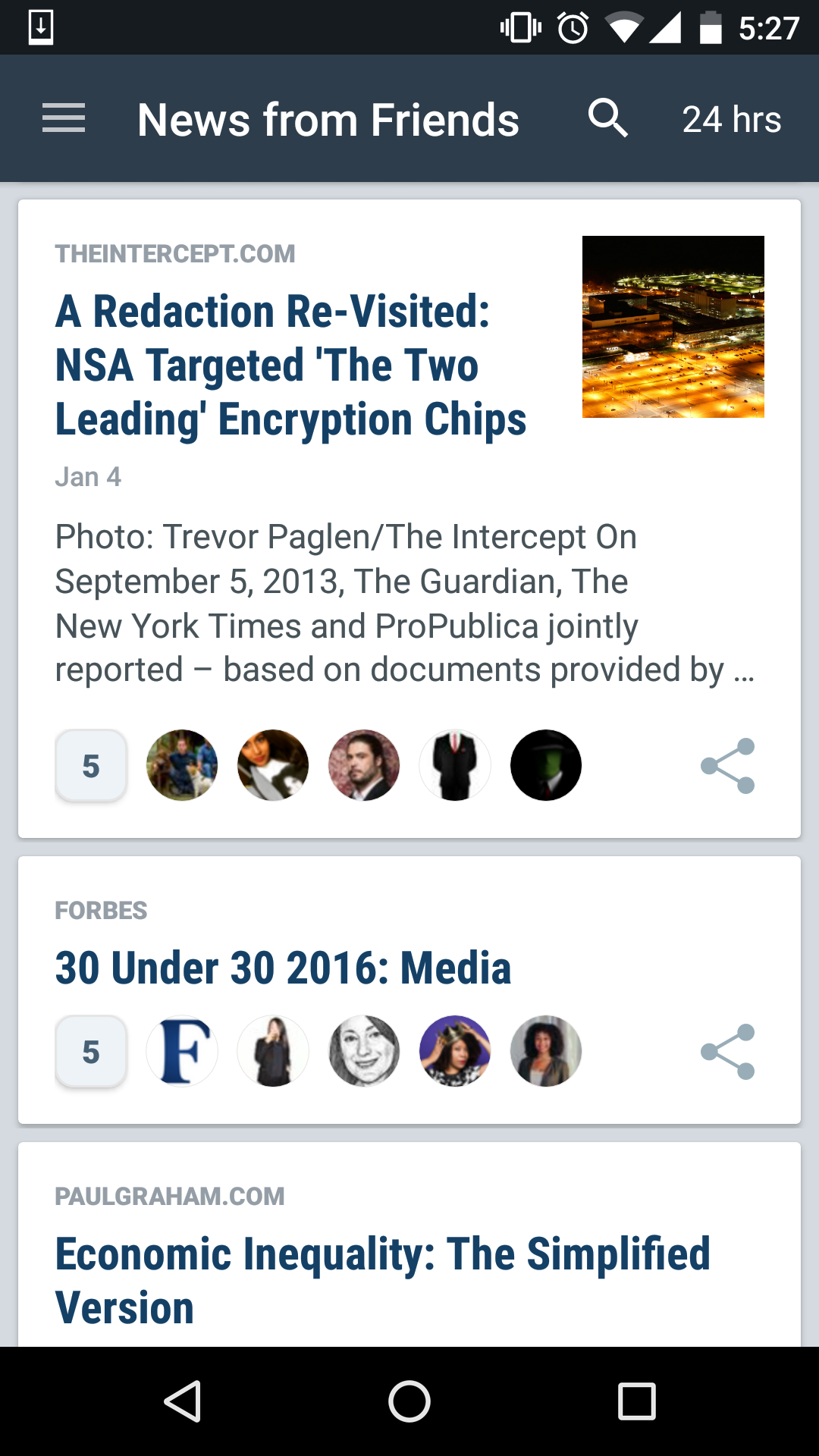 Android application Nuzzel News screenshort