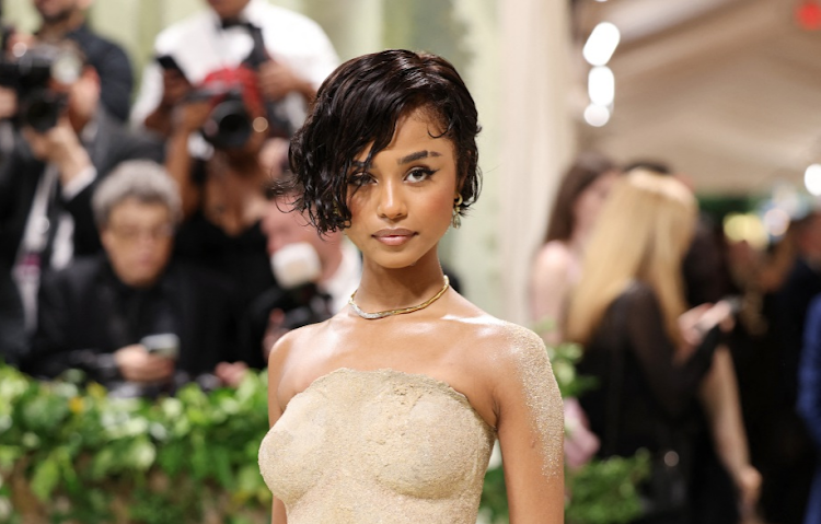 Tyla poses at the Met Gala, an annual fundraiser for the Metropolitan Museum of Art's Costume Institute.